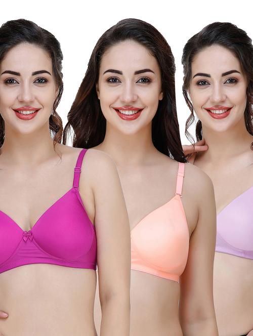 women pack of 3 solid t-shirt bra - 21706407 - Very Small Image - 1