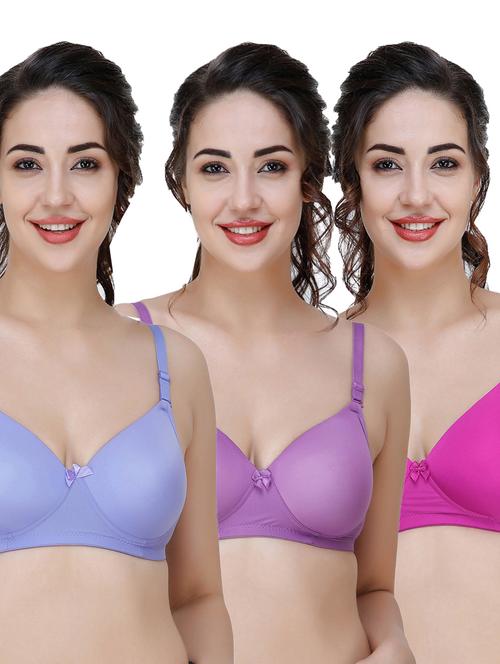 women pack of 3 solid t-shirt bra - 21706514 - Very Small Image - 1