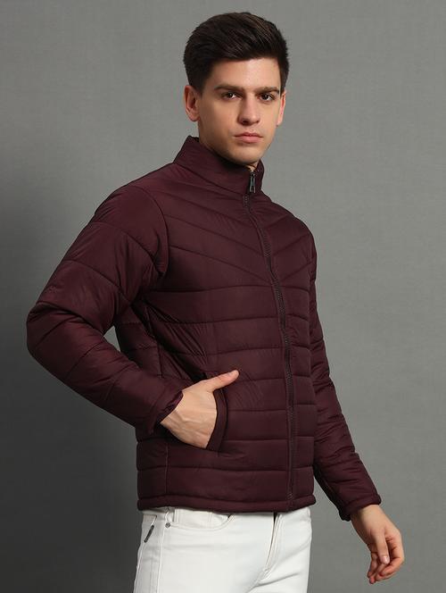 men long sleeves solid puffer jacket - 21706690 - Very Small Image - 1