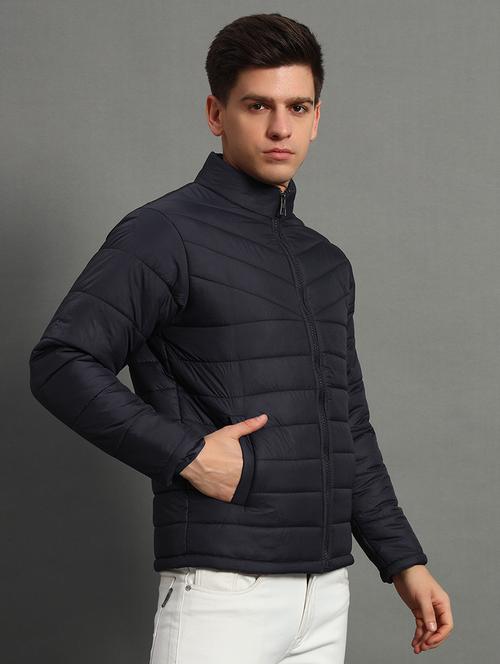 men long sleeves solid puffer jacket - 21706691 - Very Small Image - 1