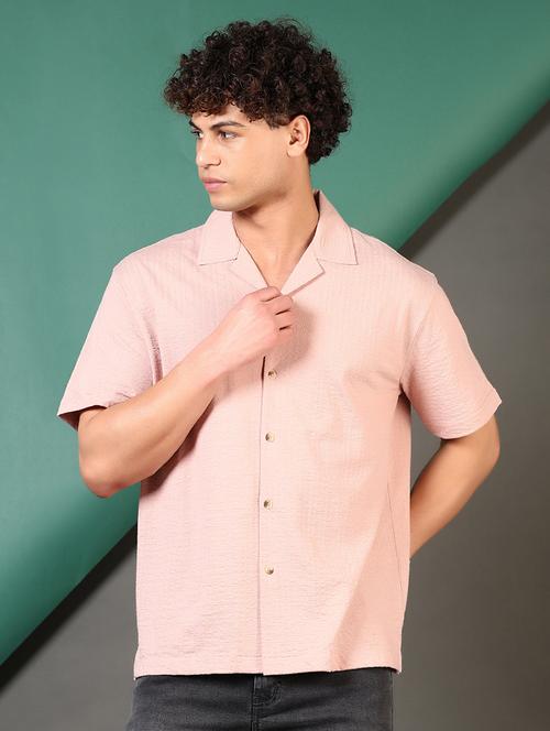 men self designed cuban collared casual shirt - 21706764 - Very Small Image - 1