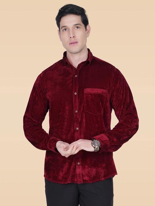 men long sleeves solid casual shirt - 21707047 - Very Small Image - 1