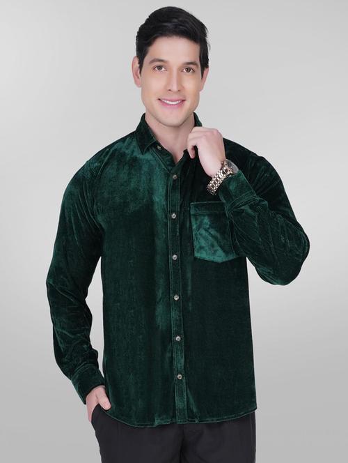 men long sleeves solid casual shirt - 21707048 - Very Small Image - 1