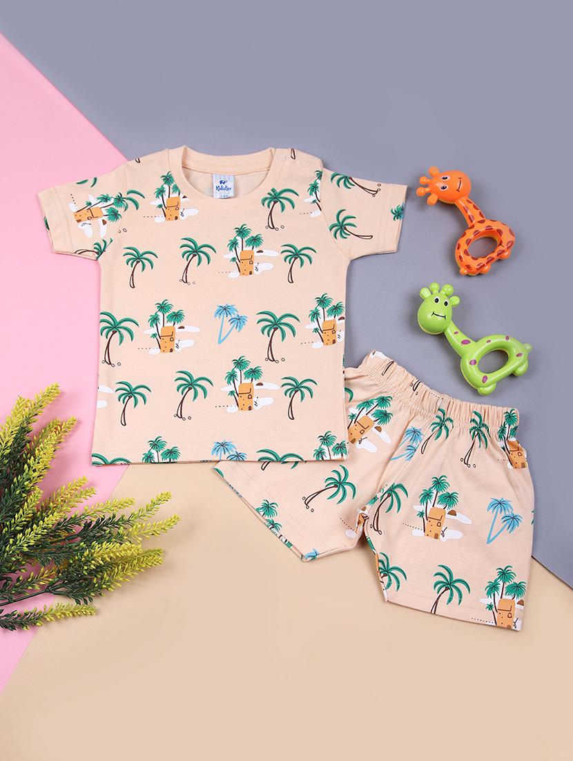 kids printed t-shirt & shorts set - 21707385 - Standard Image - 0