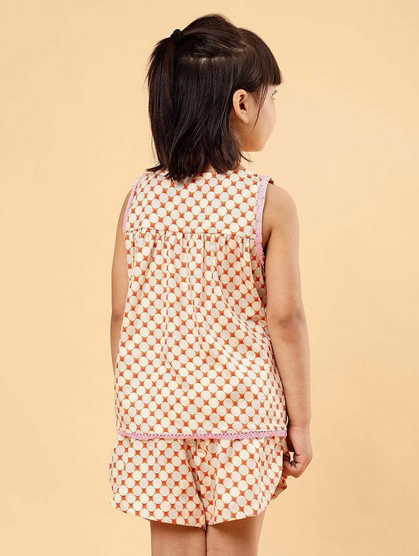 girls printed round neck shorts sets - 21707867 - Standard Image - 3