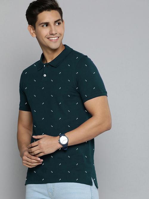 men short sleeves printed polo t-shirt - 21707886 - Very Small Image - 1