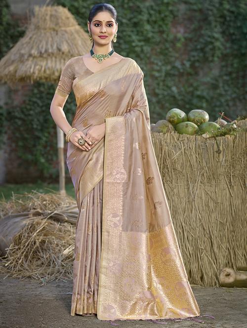 women self design banarasi saree with blouse - 21708841 - Very Small Image - 1