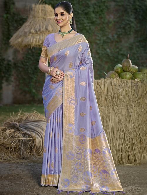 women self design banarasi saree with blouse - 21708842 - Very Small Image - 1