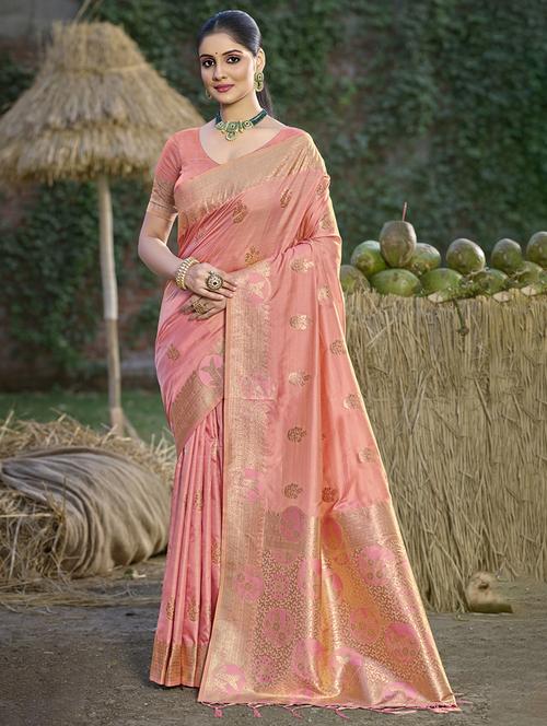 women self design banarasi saree with blouse - 21708844 - Very Small Image - 1