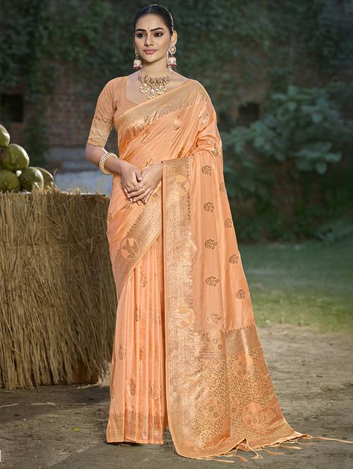 women self design banarasi saree with blouse - 21708846 - Very Small Image - 1