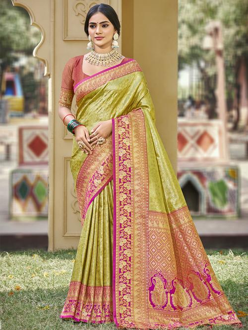 women self design banarasi saree with blouse - 21708847 - Very Small Image - 1