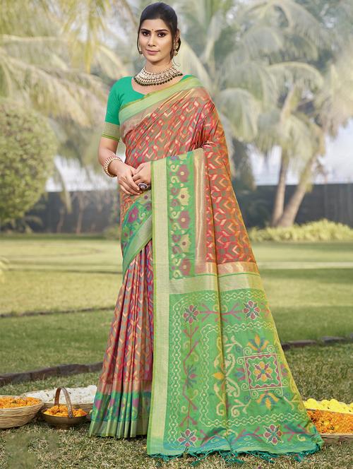 women self design bordered saree with blouse - 21708888 - Very Small Image - 1