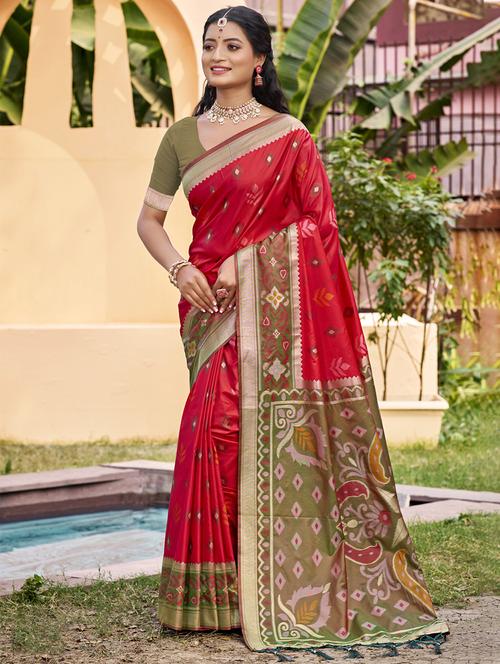 women self design bordered saree with blouse - 21708907 - Very Small Image - 1