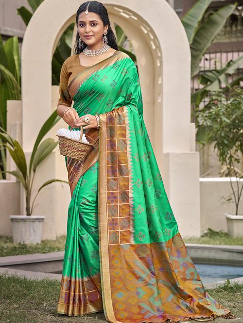 women self design bordered saree with blouse - 21708923 - Very Small Image - 1