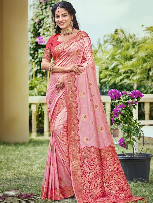 women self design banarasi saree with blouse - 21708968 - Very Small Image - 1