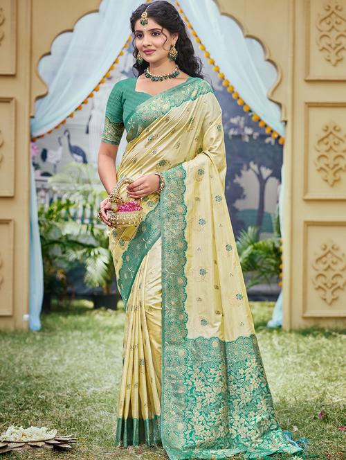 women self design banarasi saree with blouse - 21708969 - Very Small Image - 1