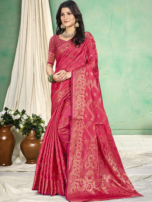 women self design banarasi saree with blouse - 21708988 - Very Small Image - 1