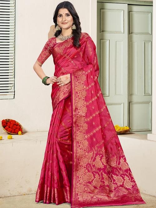 women self design banarasi saree with blouse - 21708993 - Very Small Image - 1