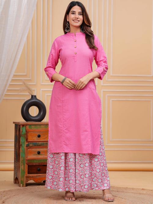 women solid three quarter sleeve straight kurta - 21709178 - Very Small Image - 1