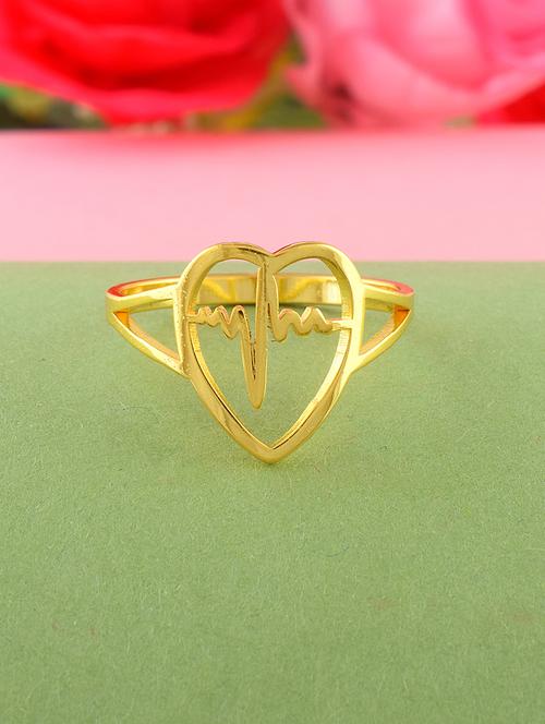 gold plated adjustable loop finger ring - 21709292 - Very Small Image - 1