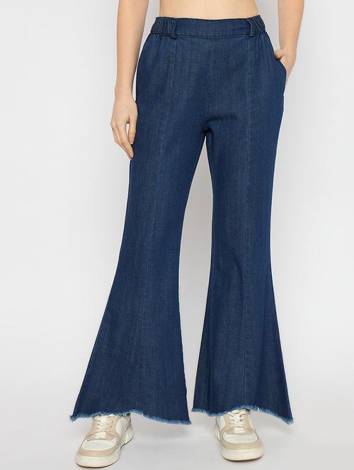 women navy blue denim bootcut jeans - 21709369 - Very Small Image - 1