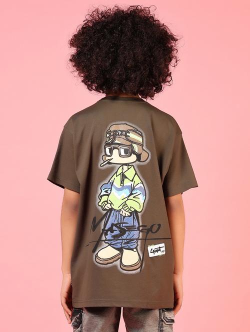 boys front & back printed round neck t-shirt - 21709667 - Very Small Image - 1