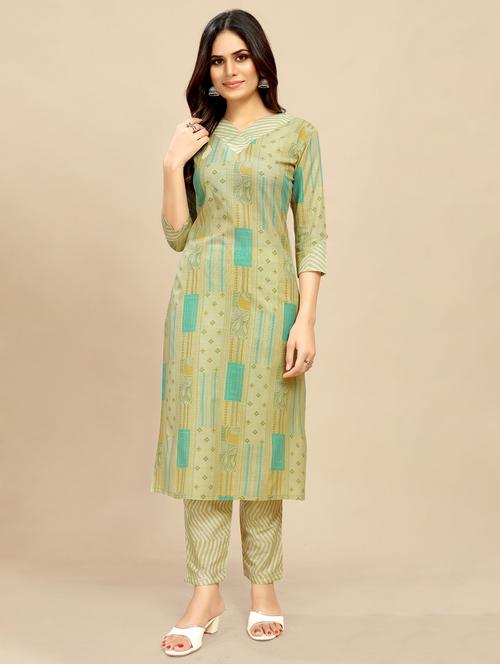 women printed three quarter sleeve straight kurta - 21710279 - Very Small Image - 1