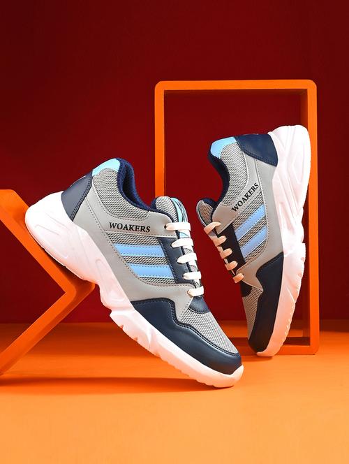 men color block running sport shoes - 21710340 - Very Small Image - 1