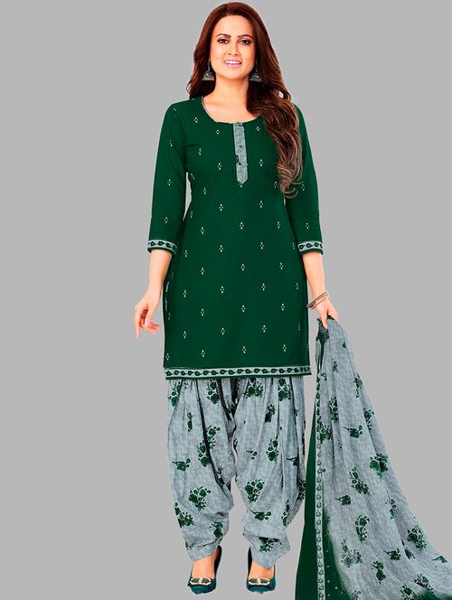 women printed 3-piece unstitched dress material - 21710755 - Very Small Image - 1