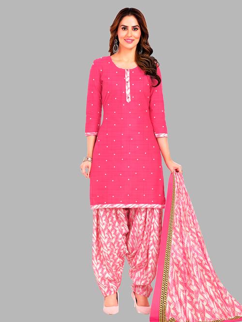 women printed 3-piece unstitched dress material - 21710787 - Very Small Image - 1