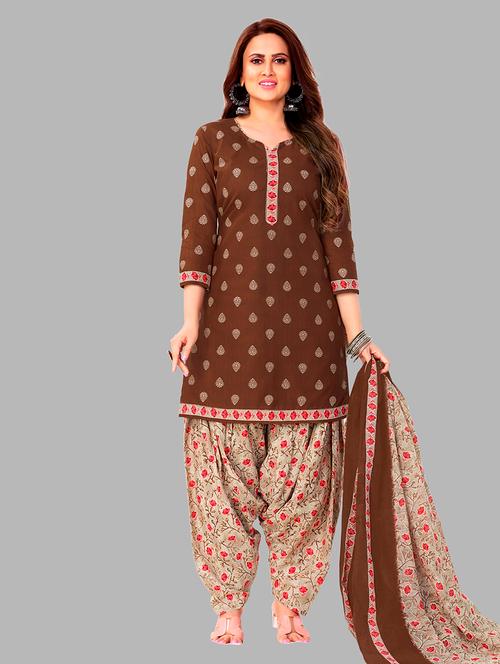 women printed 3-piece unstitched dress material - 21710788 - Very Small Image - 1