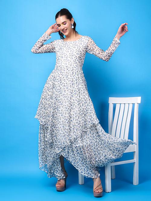 women printed fit & flare dress - 21711596 - Very Small Image - 1