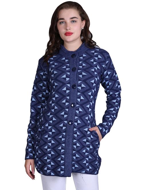 women self design long line coatigan - 21711910 - Very Small Image - 1