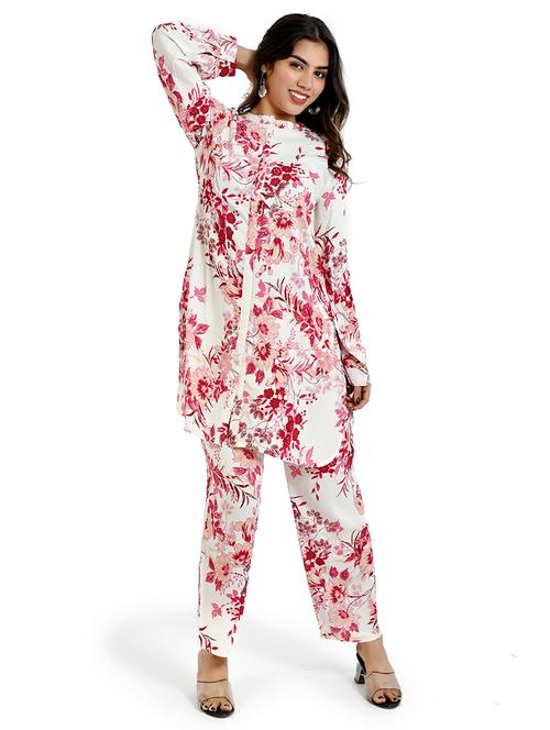 women white floral printed co-ords set - 21711983 - Very Small Image - 1