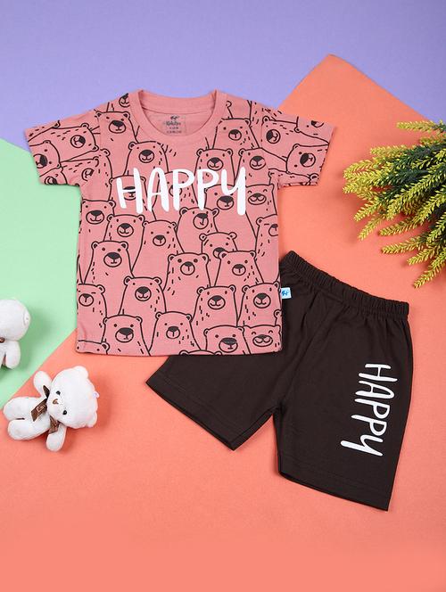 kids printed t-shirt & shorts set  - 21711986 - Very Small Image - 1