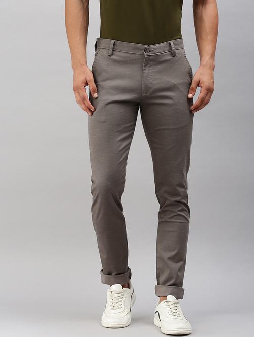 men solid mid rise chinos  - 21712346 - Very Small Image - 1