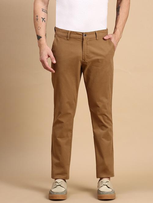 men solid mid rise chinos  - 21712349 - Very Small Image - 1
