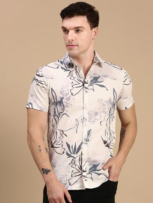 men printed collared casual shirt - 21712357 - Very Small Image - 1