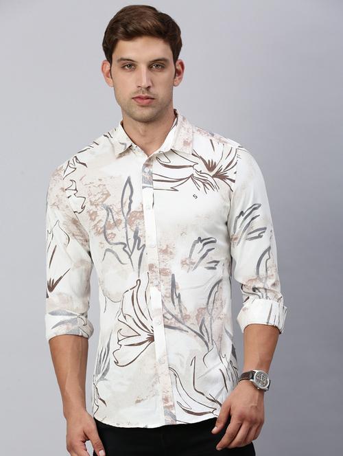 men printed collared casual shirt - 21712358 - Very Small Image - 1