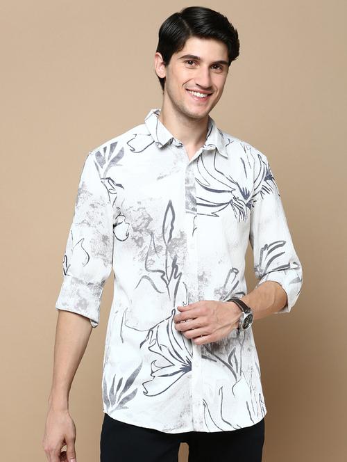 men printed collared casual shirt - 21712360 - Very Small Image - 1