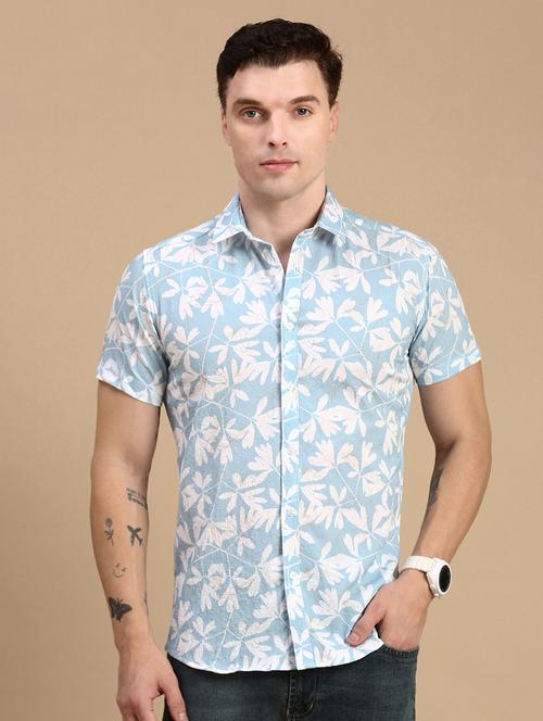 men printed collared casual shirt - 21712366 - Very Small Image - 1