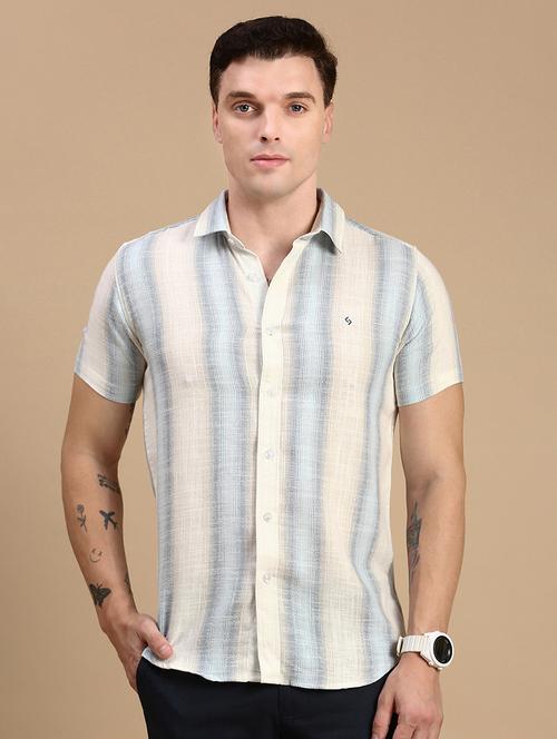 men striped short sleeve shirt - 21712368 - Very Small Image - 1
