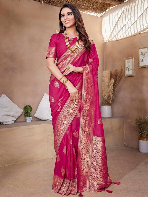 women self design banarasi saree with blouse - 21712452 - Very Small Image - 1