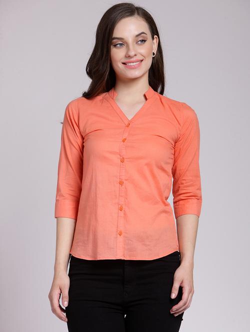women solid three quarter sleeve shirt - 21712551 - Very Small Image - 1