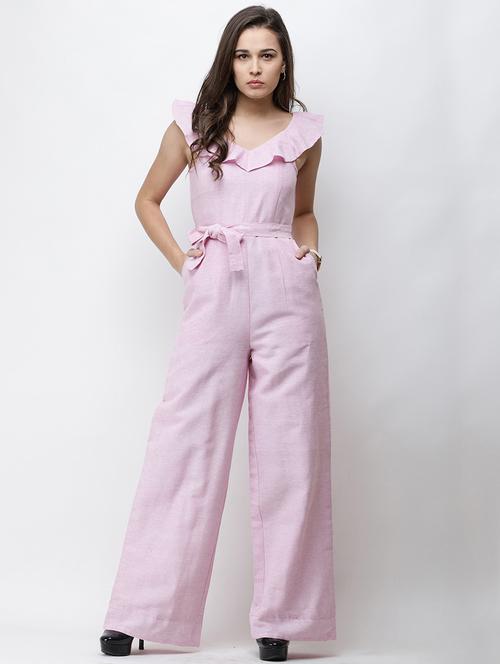 women solid full leg jumpsuit - 21712602 - Very Small Image - 1