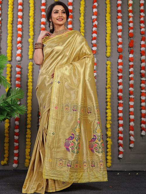 women self design paithani saree with blouse - 21712660 - Very Small Image - 1