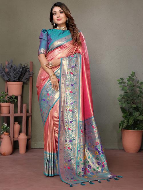 women self design banarasi saree with blouse - 21712818 - Very Small Image - 1