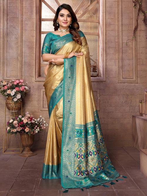 women self design banarasi saree with blouse - 21712935 - Very Small Image - 1