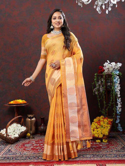women self design banarasi saree with blouse - 21713094 - Very Small Image - 1