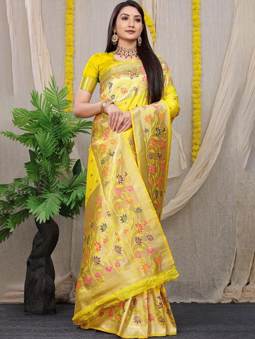women self design paithani saree with blouse - 21713263 - Very Small Image - 1